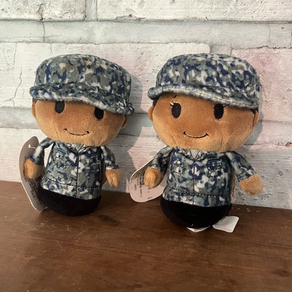 Hallmark Itty Bitty Pair Of Two Camo Camouflage Army Girl, new with tags